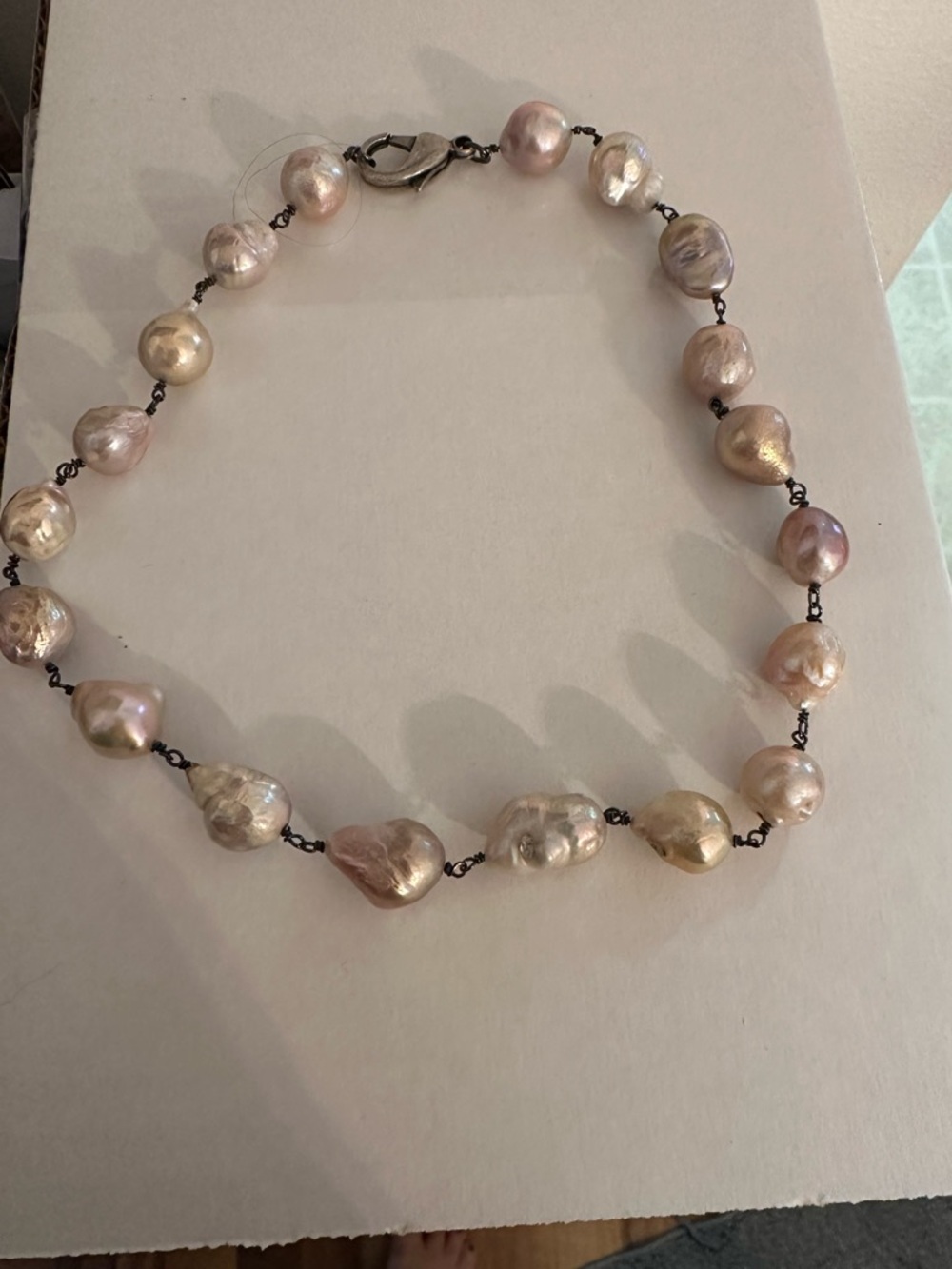 Goldie Lew Cultured Pearl Necklace - Pink Pearl Strand - Picture 4 of 12